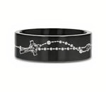 black rosary ring Side View