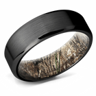 Black Zirconium Band with Camo Sleeve 