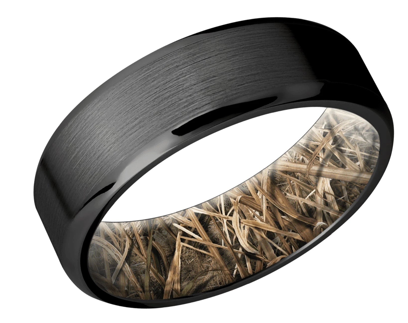 Black Zirconium Band with Camo Sleeve 