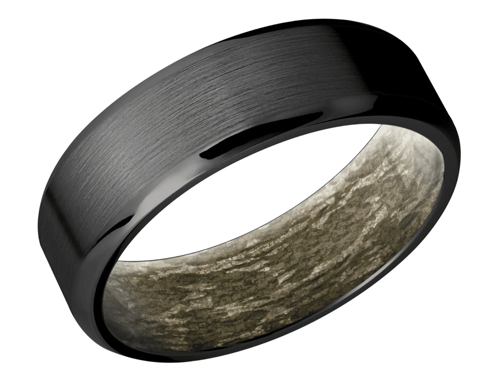 Black Zirconium Band with Camo Sleeve 