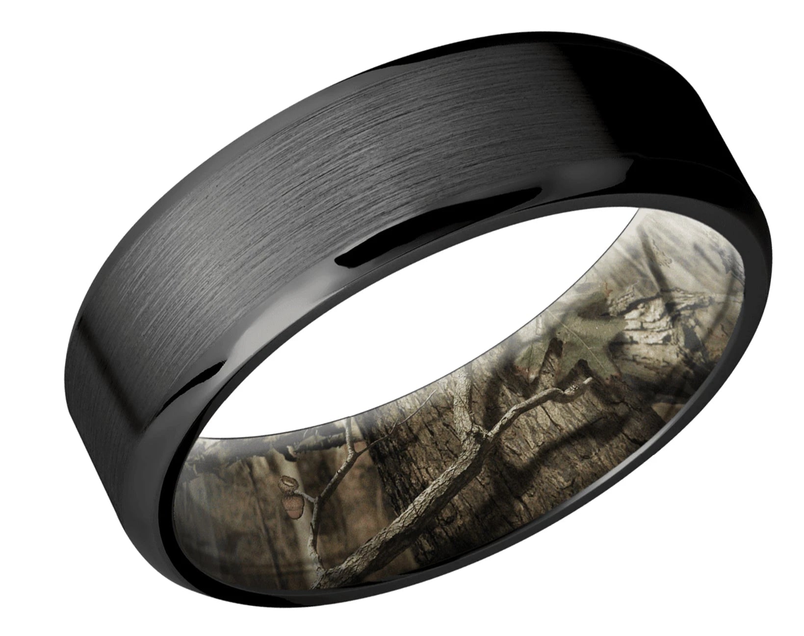 Black Zirconium Band with Camo Sleeve 