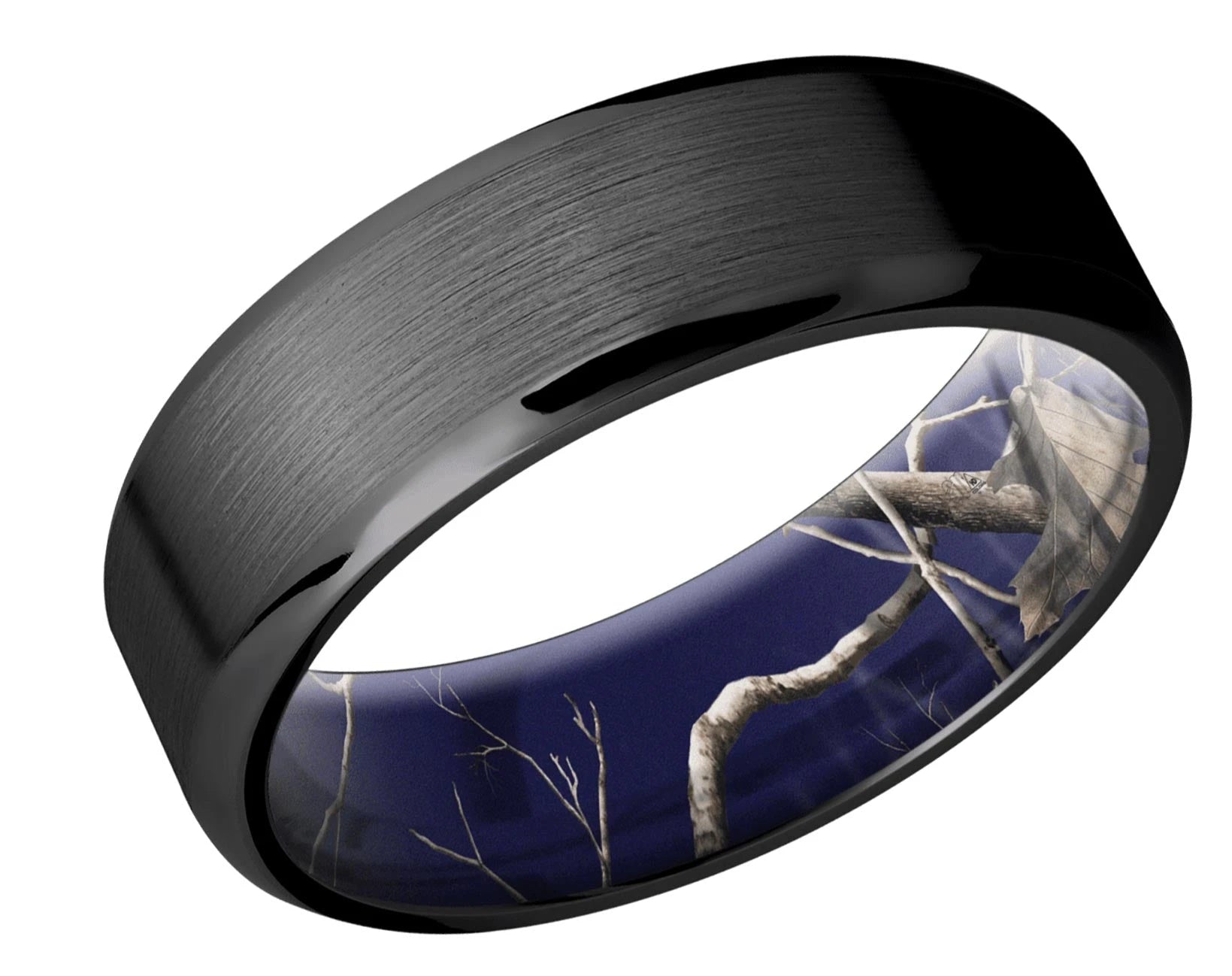 Black Zirconium Band with Camo Sleeve 