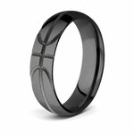 Black on Black Basketbabll Ring - 6mm 