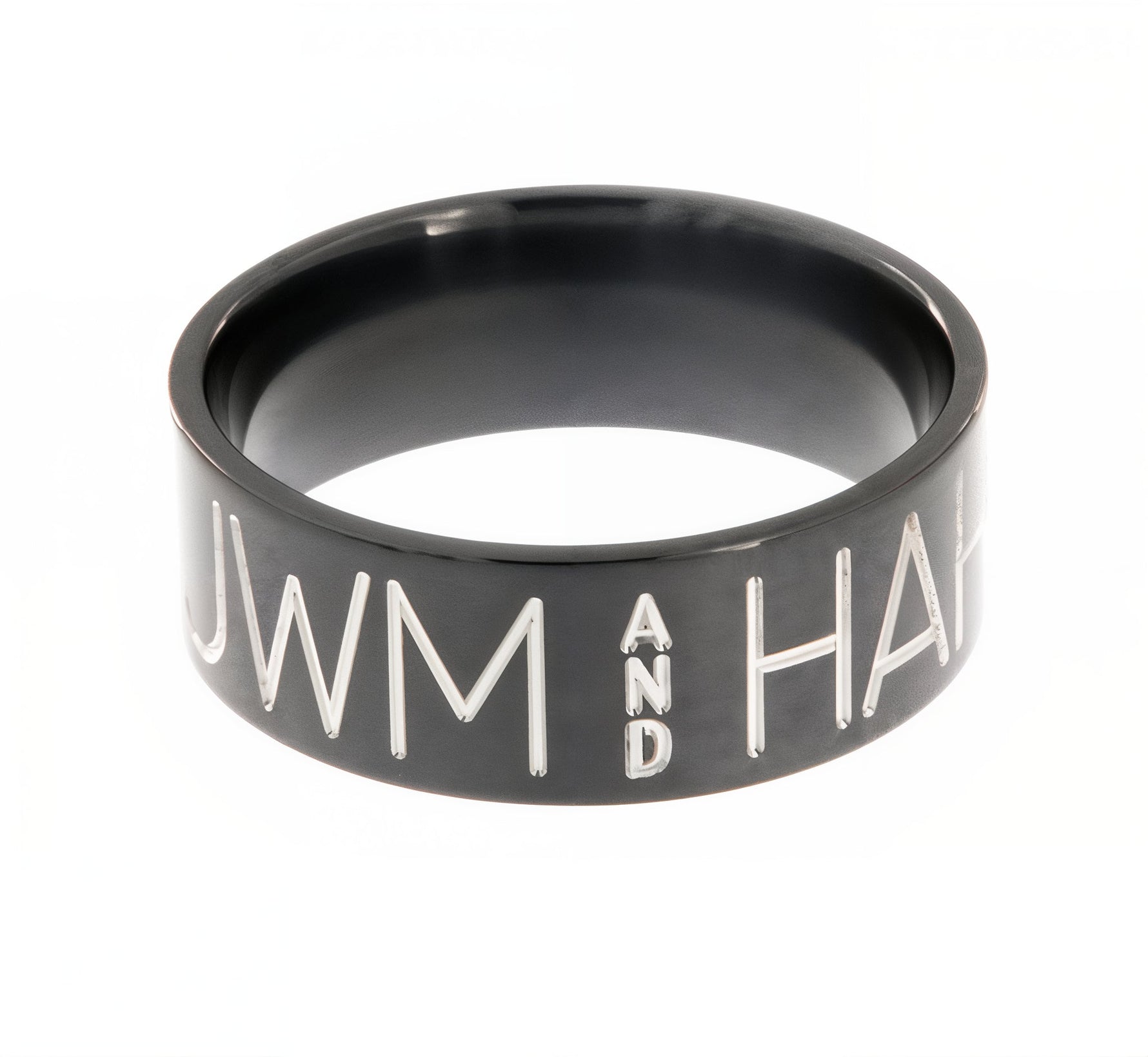 Black Two-Toned Duck Band - 8mm 