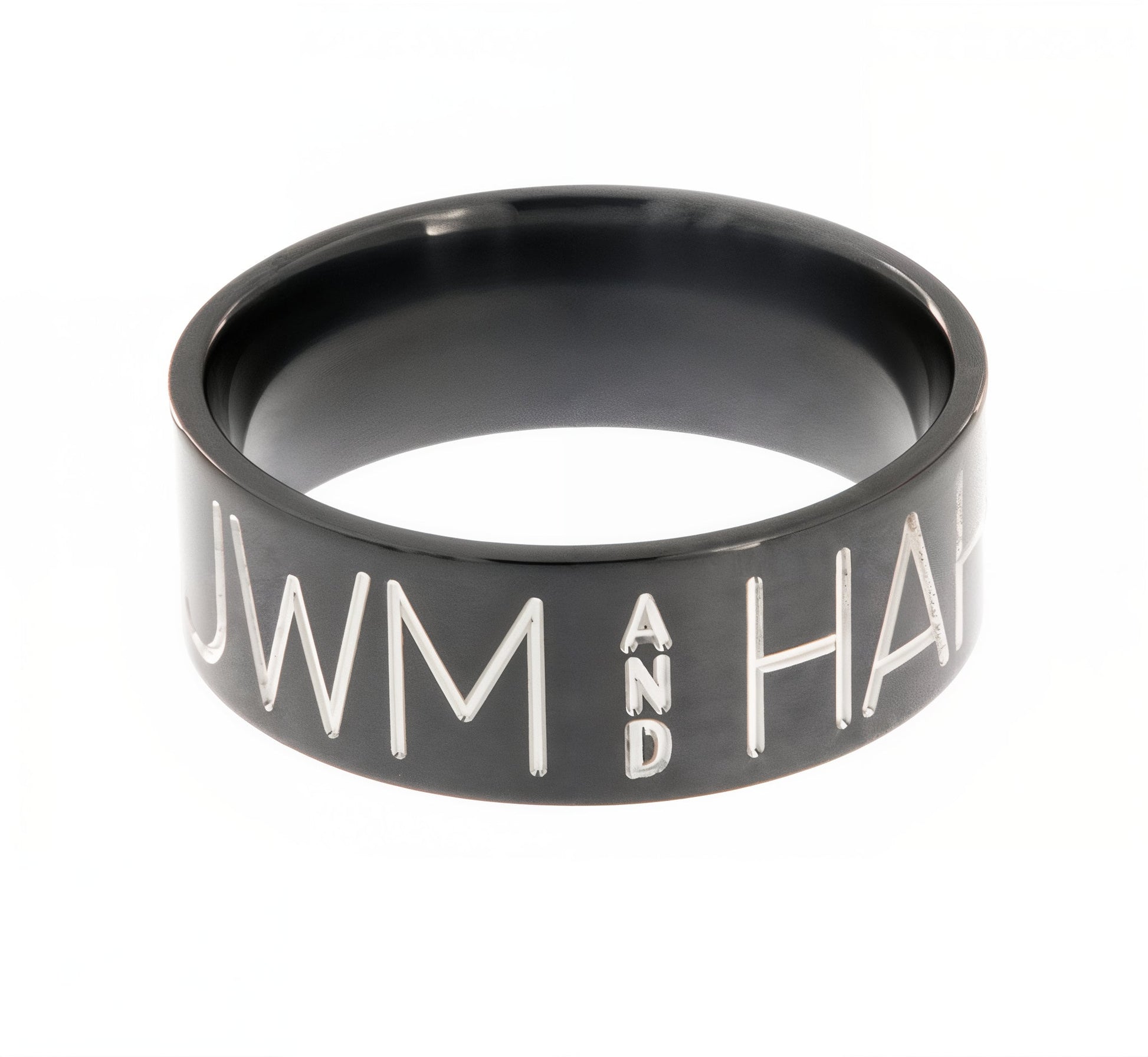 Black Two-Toned Duck Band - 8mm 