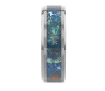 Chrysocolla Ring in Tungsten 