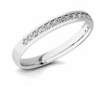 Cobalt Chrome Half Eternity Diamond Ring 