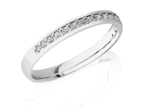 Cobalt Chrome Half Eternity Diamond Ring