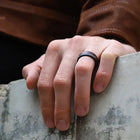 70/30 Walnut Wood Ring with Carbon Fiber Sleeve - Camo Ever After