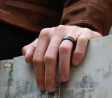70/30 Walnut Wood Ring with Carbon Fiber Sleeve - Camo Ever After