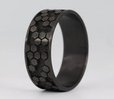 Carbon Fiber Band with Honeycomb Pattern 
