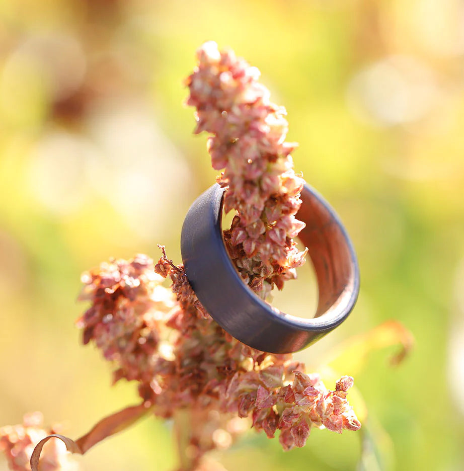 Carbon Fiber Ring with Whiskey Barrel Sleeve 