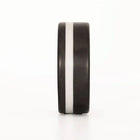 Carbon Fiber Thin White Line Ring 