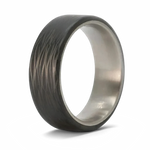 Carbon Fiber Wedding Band with Titanium Sleeve 