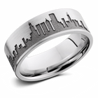 Chicago Skyline Ring - Cobalt Chrome 8mm 