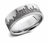 Chicago Skyline Ring - Cobalt Chrome 8mm 
