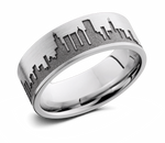 Chicago Skyline Ring - Cobalt Chrome 8mm 