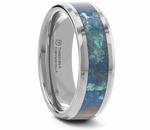 Chrysocolla Ring in Tungsten 