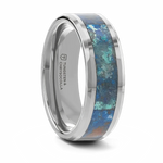 Chrysocolla Ring in Tungsten 