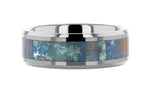 Chrysocolla Ring in Tungsten 