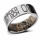 Cobalt Chrome Duck Band 8mm with Mossy Oak Duck Blind Sleeve - Camo Ever After