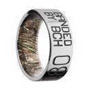 Cobalt Chrome Duck Band 8mm with Mossy Oak Duck Blind Sleeve 