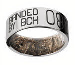Cobalt Chrome Duck Band 8mm with Mossy Oak Duck Blind Sleeve 