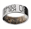 Cobalt Chrome Duck Band 8mm with Mossy Oak Duck Blind Sleeve 