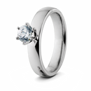 Cobalt Engagement Ring 1/2 Ct - 4mm 