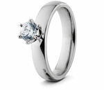 Cobalt Engagement Ring 1/2 Ct - 4mm 