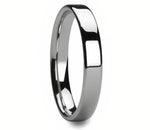 Flat Polished Cobalt Chrome Ring 4mm - 8mm 