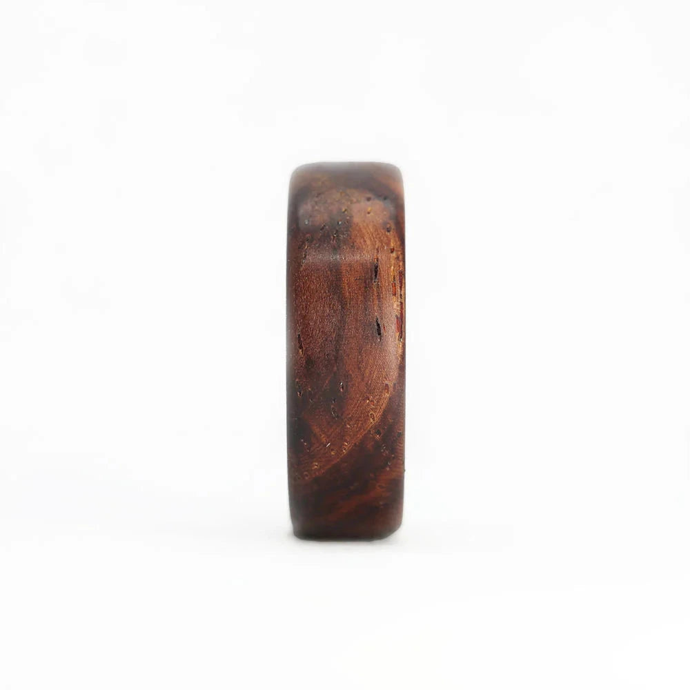Cocobolo Wood Ring with Carbon Fiber Sleeve 