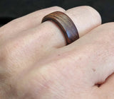 Cocobolo Wood Ring with Carbon Fiber Sleeve 