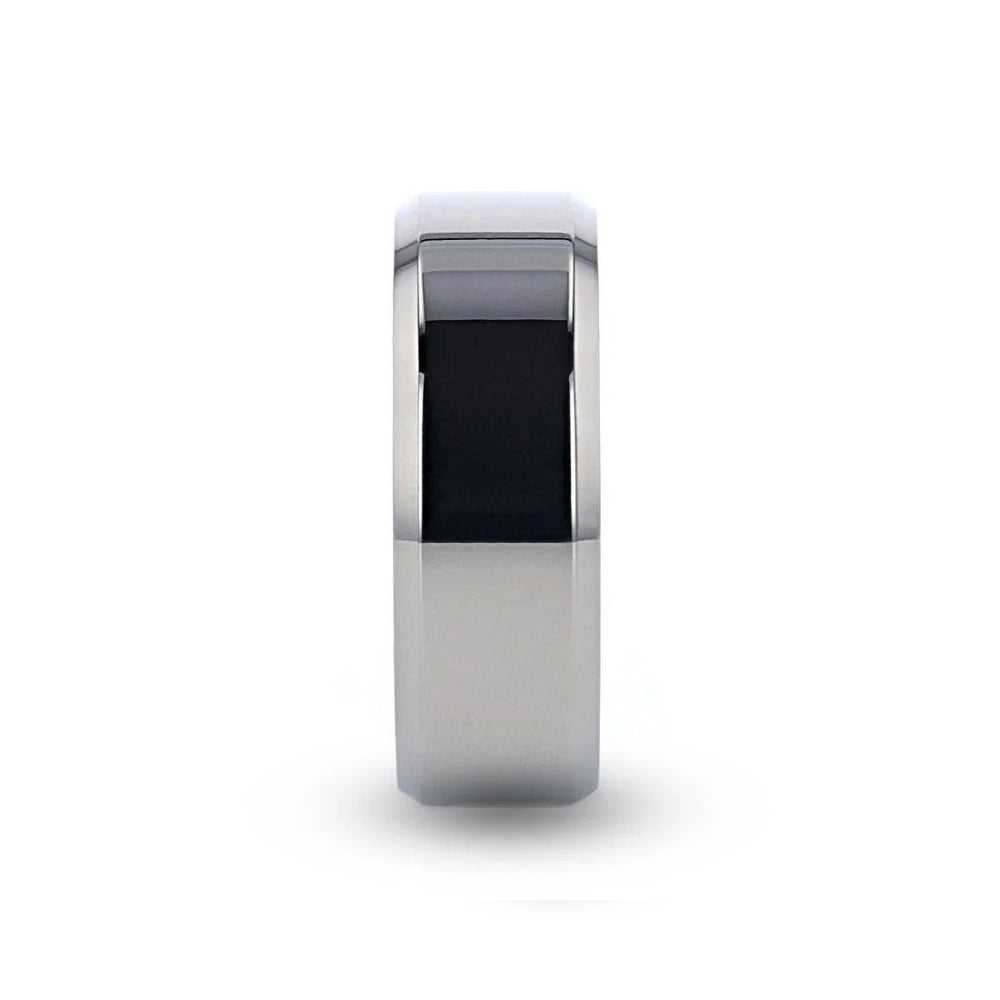 Titanium Ring with Beveled Edges 
