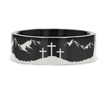 Crosses on Mountain Scenery Ring 