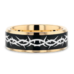 Crown of Thorns Ring - Black and Gold Plated 
