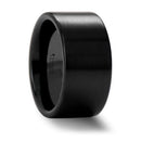 Flat Pipe Cut Black Ceramic Band - 4mm to 12mm 