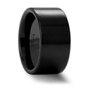 Flat Pipe Cut Black Ceramic Band - 4mm to 12mm - Camo Ever After