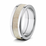 Deer Antler Wedding Band- Titanium 8mm 