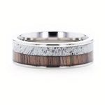 Deer Antler and Black Walnut Ring 