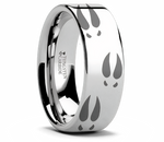 Deer Track Ring Tungsten