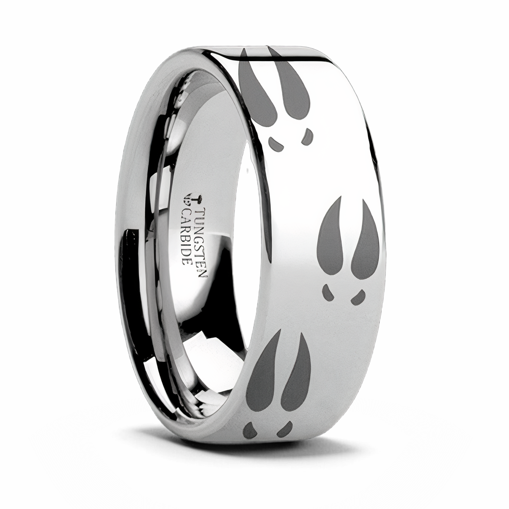 Deer Track Ring Tungsten
