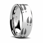 Deer Track Ring Tungsten