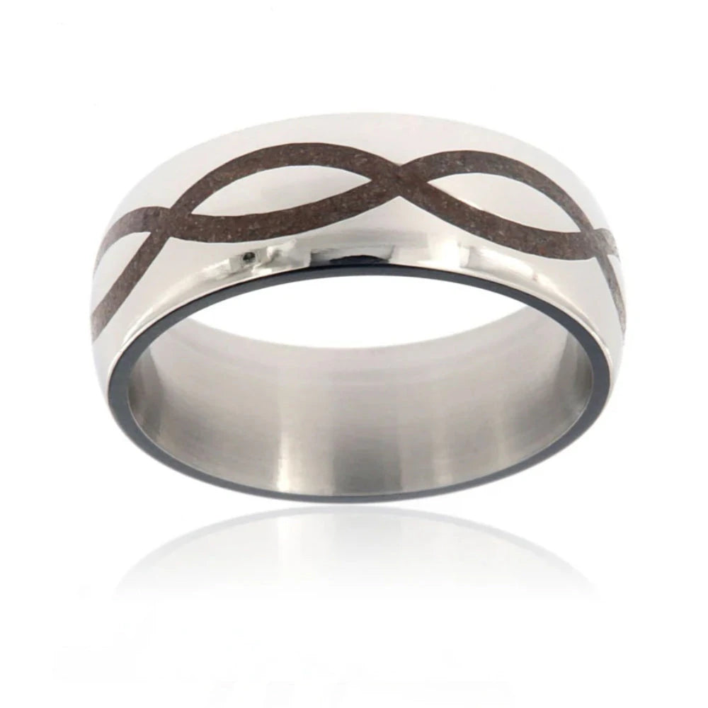 Dinosaur Bone Infinity Band 8mm 