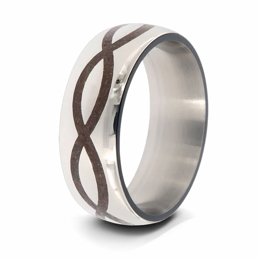 Dinosaur Bone Infinity Band 8mm 