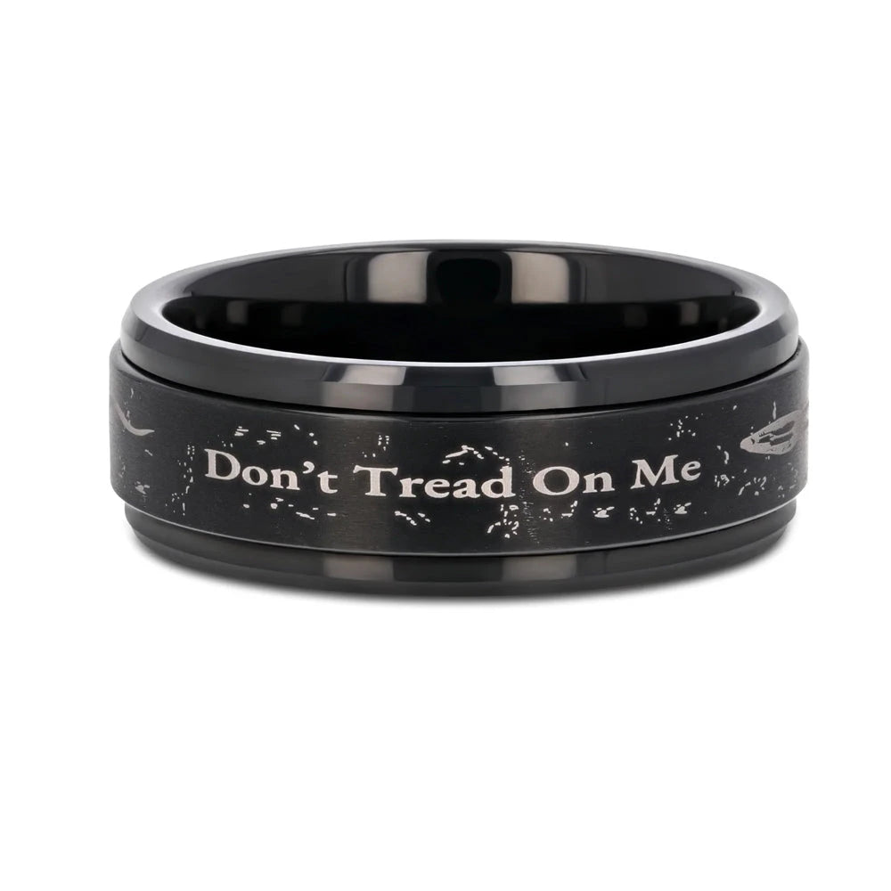 Don't Tread on Me Ring with Spinning Center 