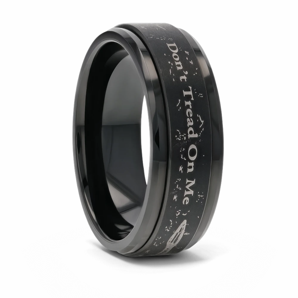 Don't Tread on Me Ring with Spinning Center 