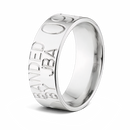 Duck Band in Titanium 8mm Wide - Customizable 