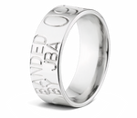 Duck Band in Titanium 8mm Wide - Customizable 