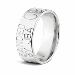 Duck Band in Titanium 8mm Wide - Customizable 